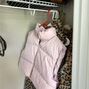 Cropped Pink Puffer Vest